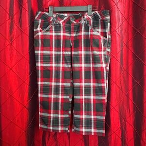 Cropped Plaid Pants